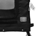 Remolque de bicicleta mascotas hierro tela Oxford negro