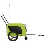Remolque de bicicleta mascotas hierro tela Oxford verde negro