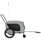 Remolque de bicicleta mascotas hierro tela Oxford gris negro