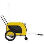 Remolque bicicleta mascotas hierro tela Oxford amarillo negro