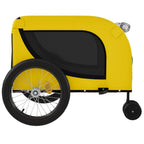 Remolque bicicleta mascotas hierro tela Oxford amarillo negro