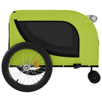 Remolque de bicicleta mascotas hierro tela Oxford verde negro