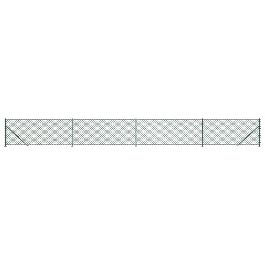 Cerca de alambre con brida verde 0,8x10 m