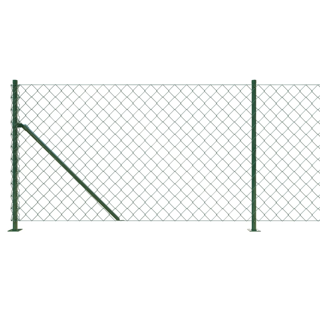 Cerca de alambre con brida verde 0,8x10 m