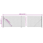 Cerca de alambre con brida verde 0,8x10 m