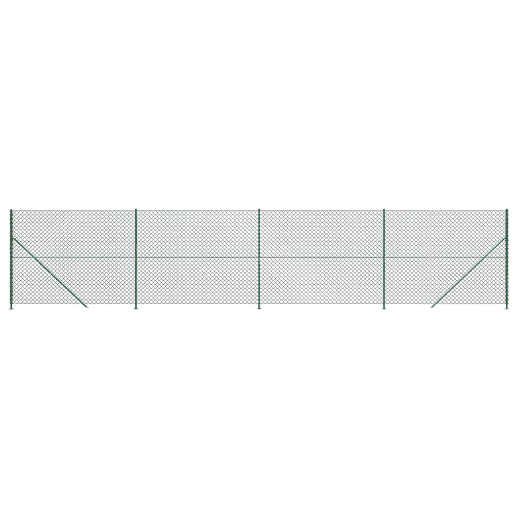 Cerca de alambre con brida verde 1,4x10 m