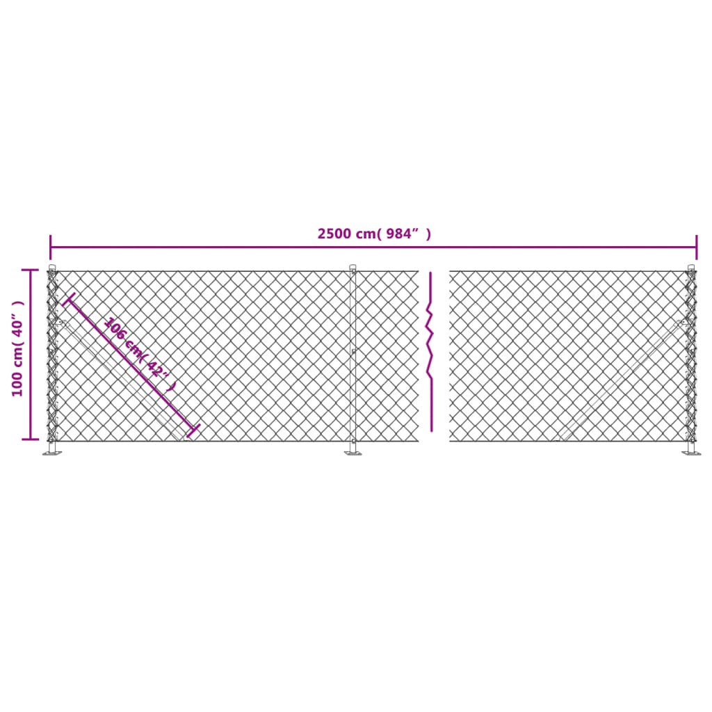 Cerca de alambre con brida verde 1x25 m