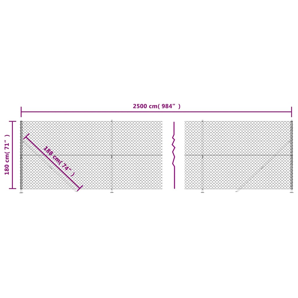 Cerca de alambre con brida verde 1,8x25 m
