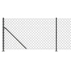 Cerca de alambre con brida gris antracita 0,8x25 m