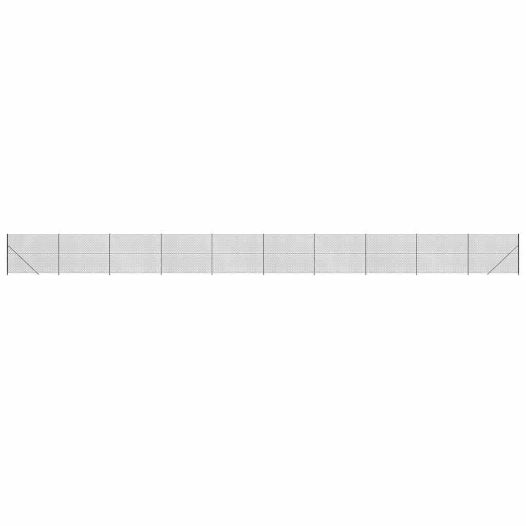 Cerca de alambre con brida gris antracita 1,4x25 m