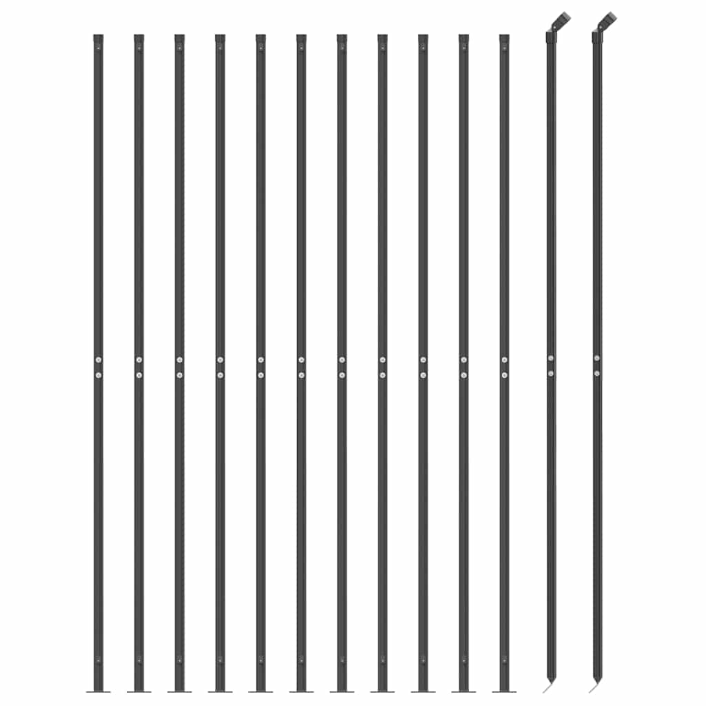 Cerca de alambre con brida gris antracita 1,4x25 m