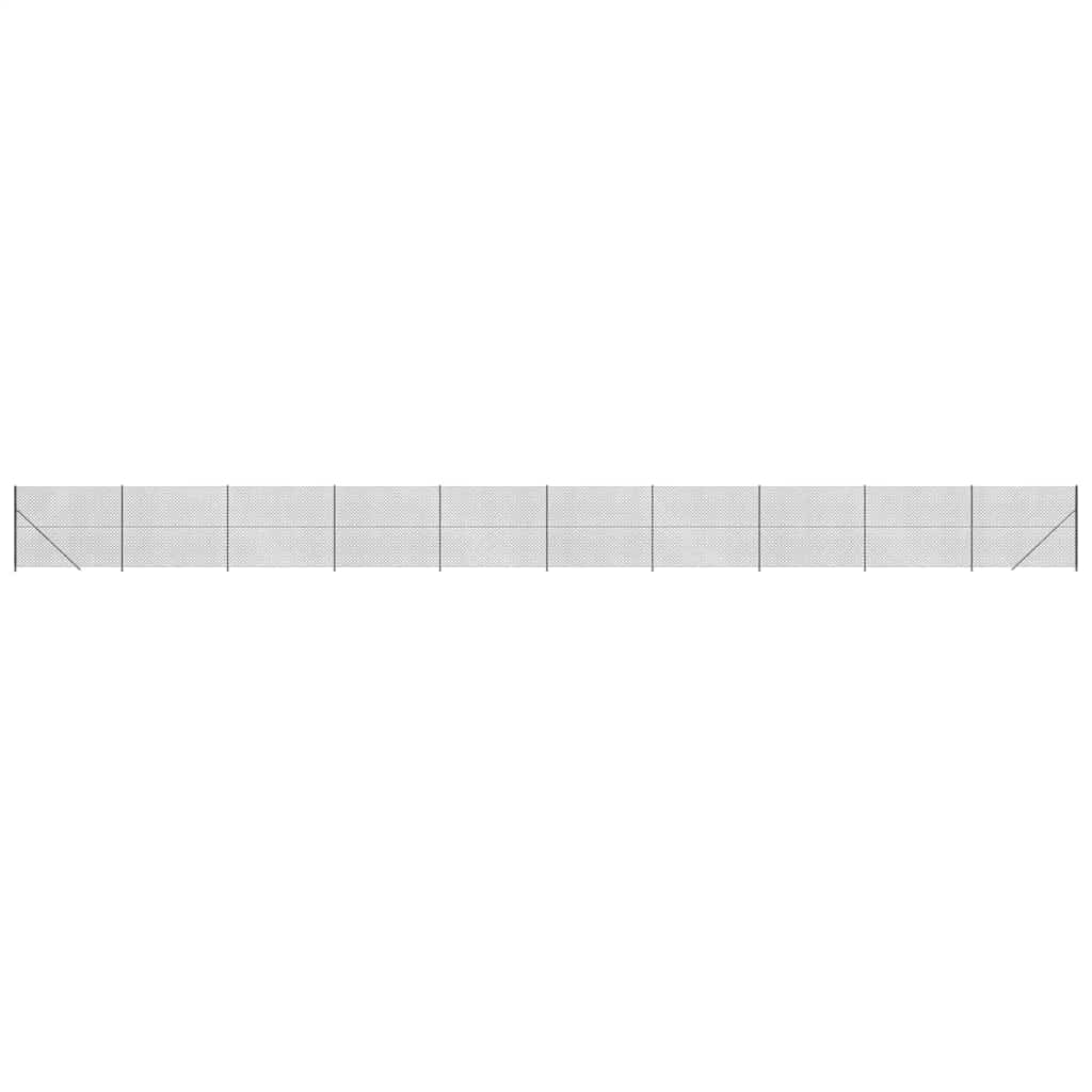 Cerca de alambre con brida gris antracita 1,6x25 m