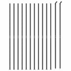 Cerca de alambre con brida gris antracita 1,6x25 m