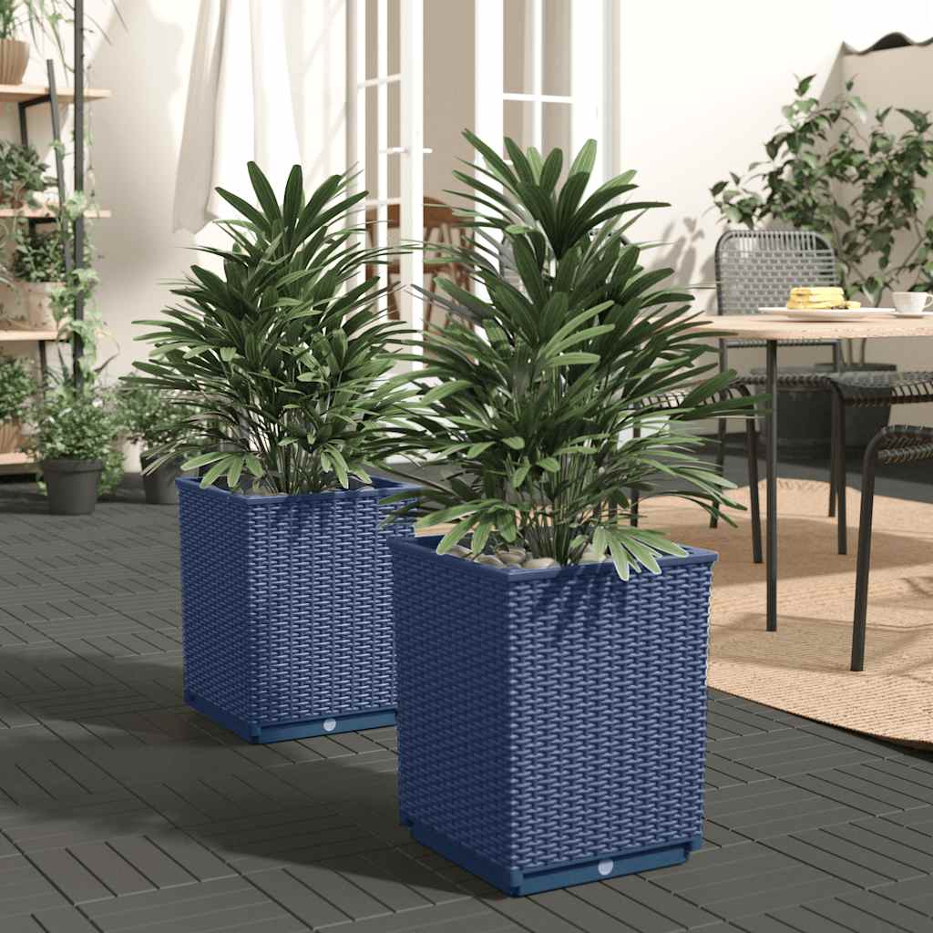 Jardinera 2 uds madera maciza de pino marrón miel 40x40x52,5 cm