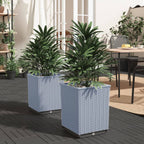 Jardinera 2 uds madera maciza de pino marrón miel 40x40x52,5 cm