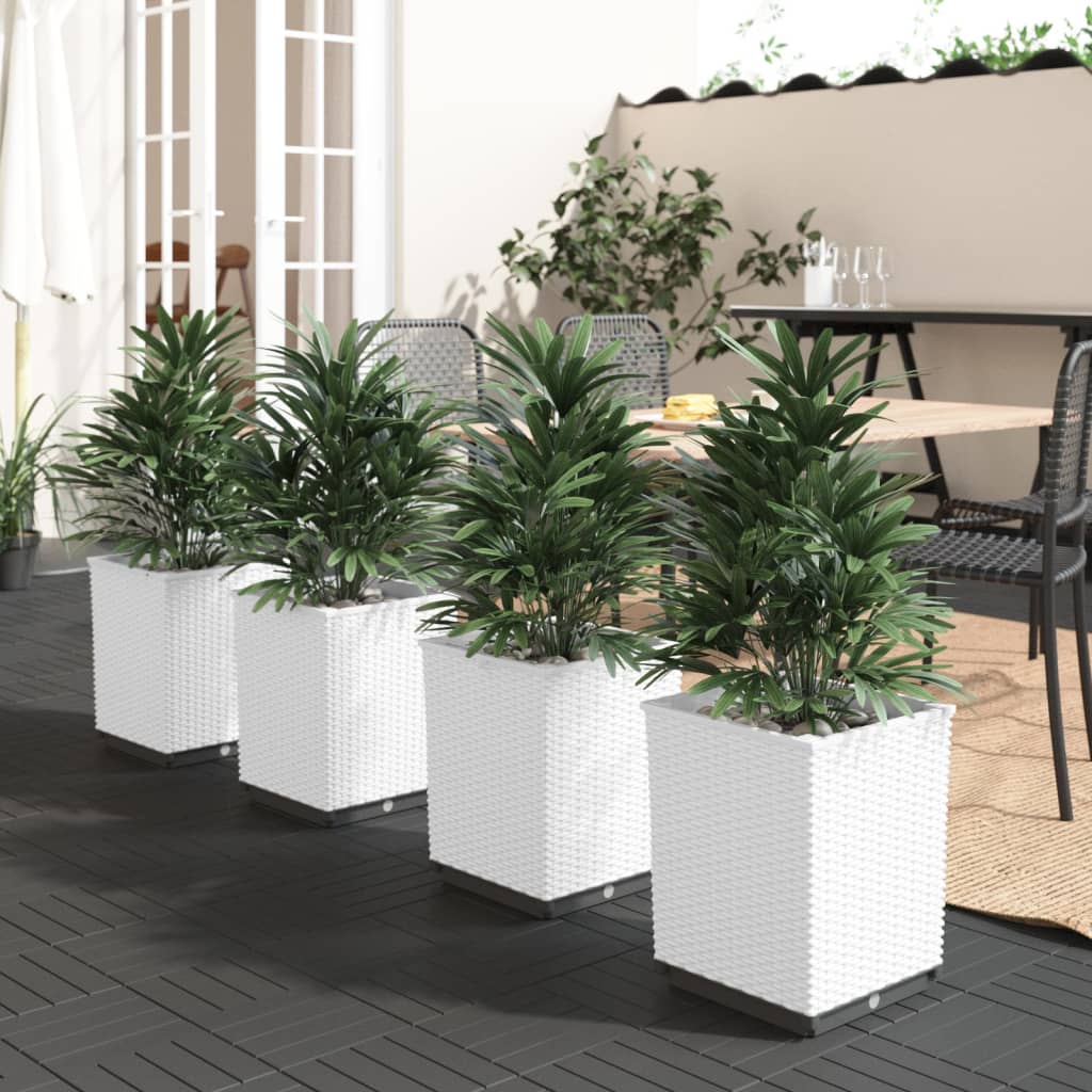 Jardinera 2 uds madera maciza de pino marrón miel 40x40x52,5 cm