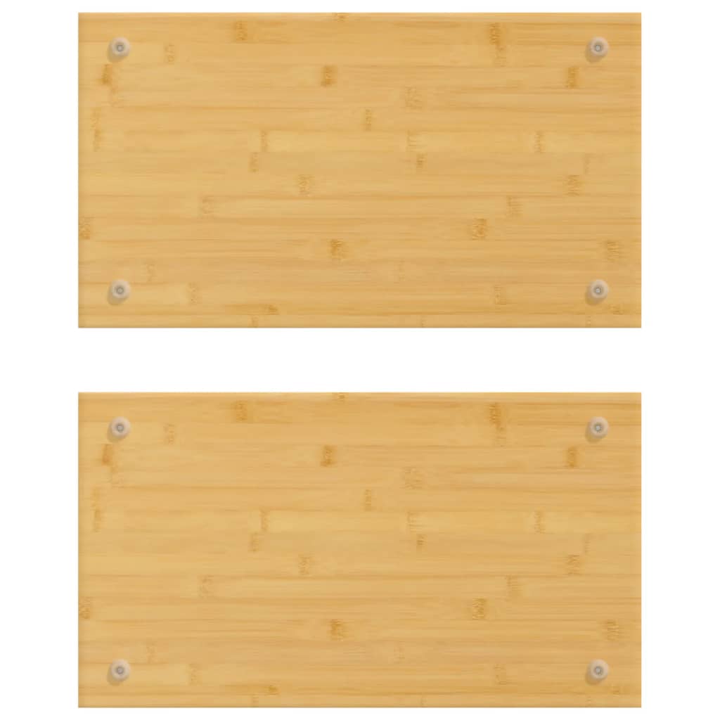 Cubiertas de cocina 2 uds bambú 50x28x1,5 cm