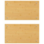 Cubiertas de cocina 2 uds bambú 50x28x1,5 cm