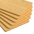 Platos de desayuno 6 uds bambú 22x14x0,8 cm