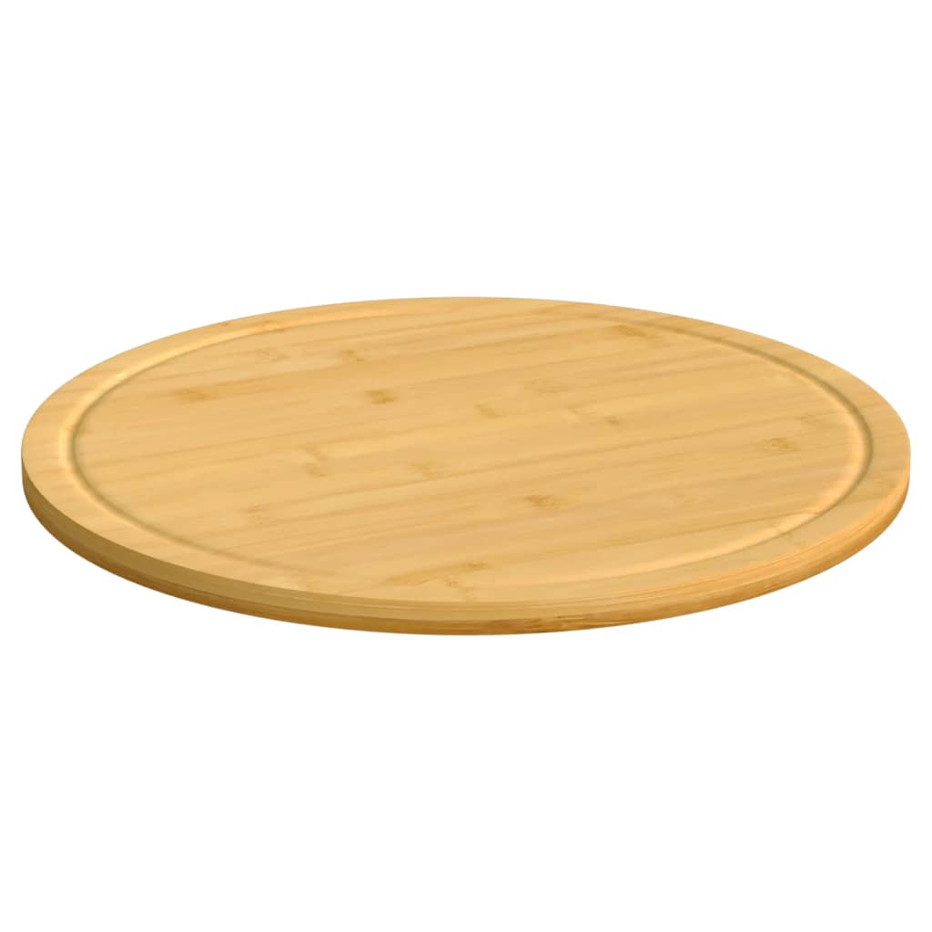 Tablas de cortar 6 uds bambú Ø30x1,5 cm