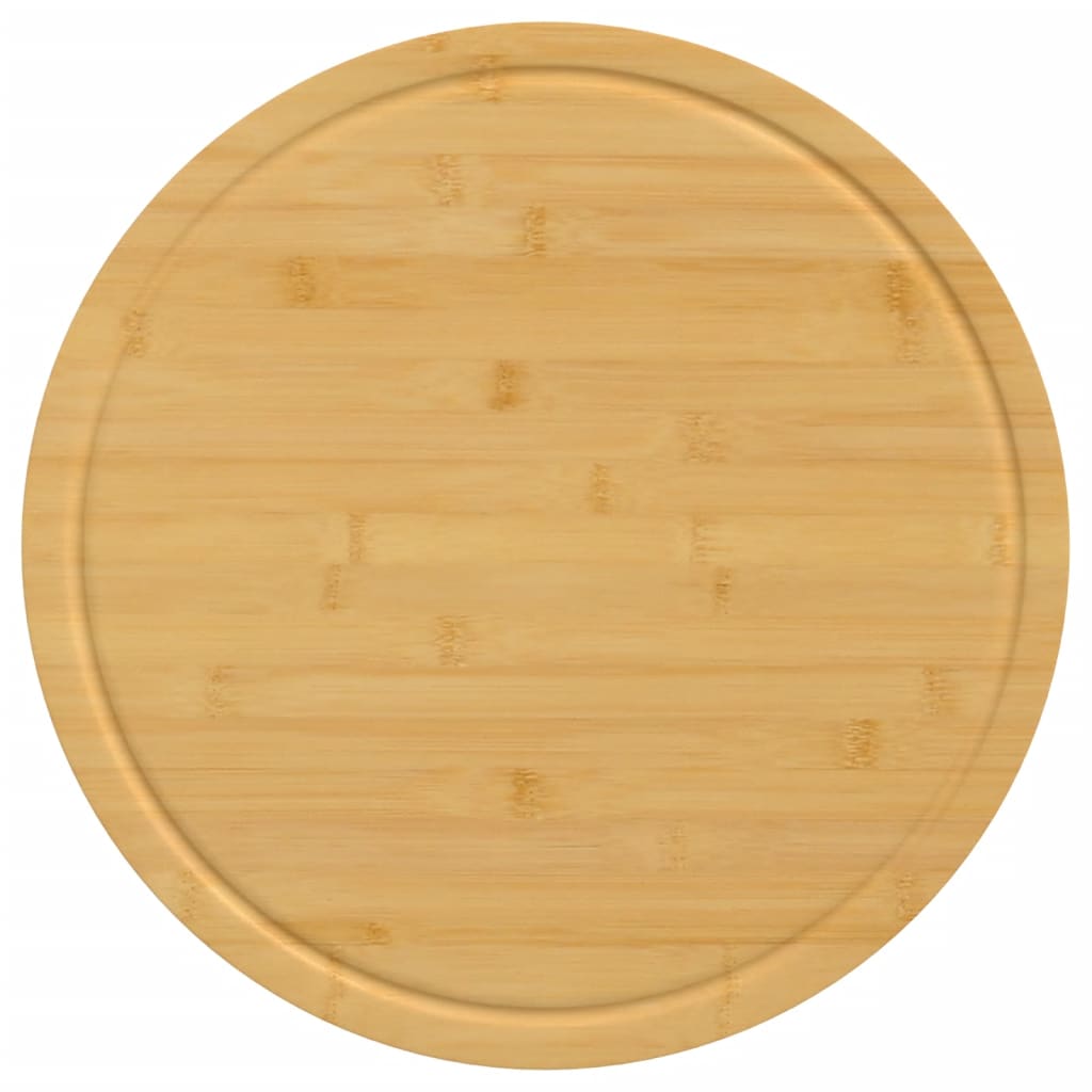 Tablas de cortar 6 uds bambú Ø30x1,5 cm