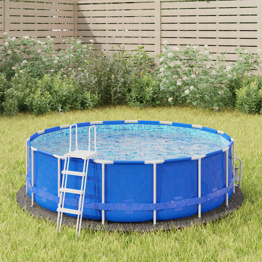 Tapiz de suelo piscina geotextil de poliéster gris claro Ø244cm
