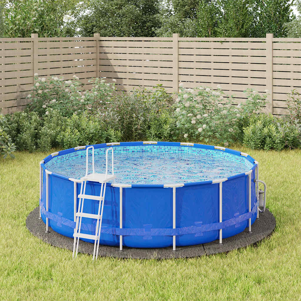 Tapete de chão para piscina geotêxtil de poliéster cinzento claro Ø244cm
