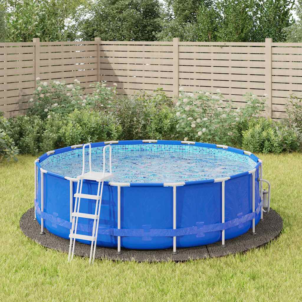 Tapete de chão para piscina geotêxtil de poliéster cinzento claro Ø244cm