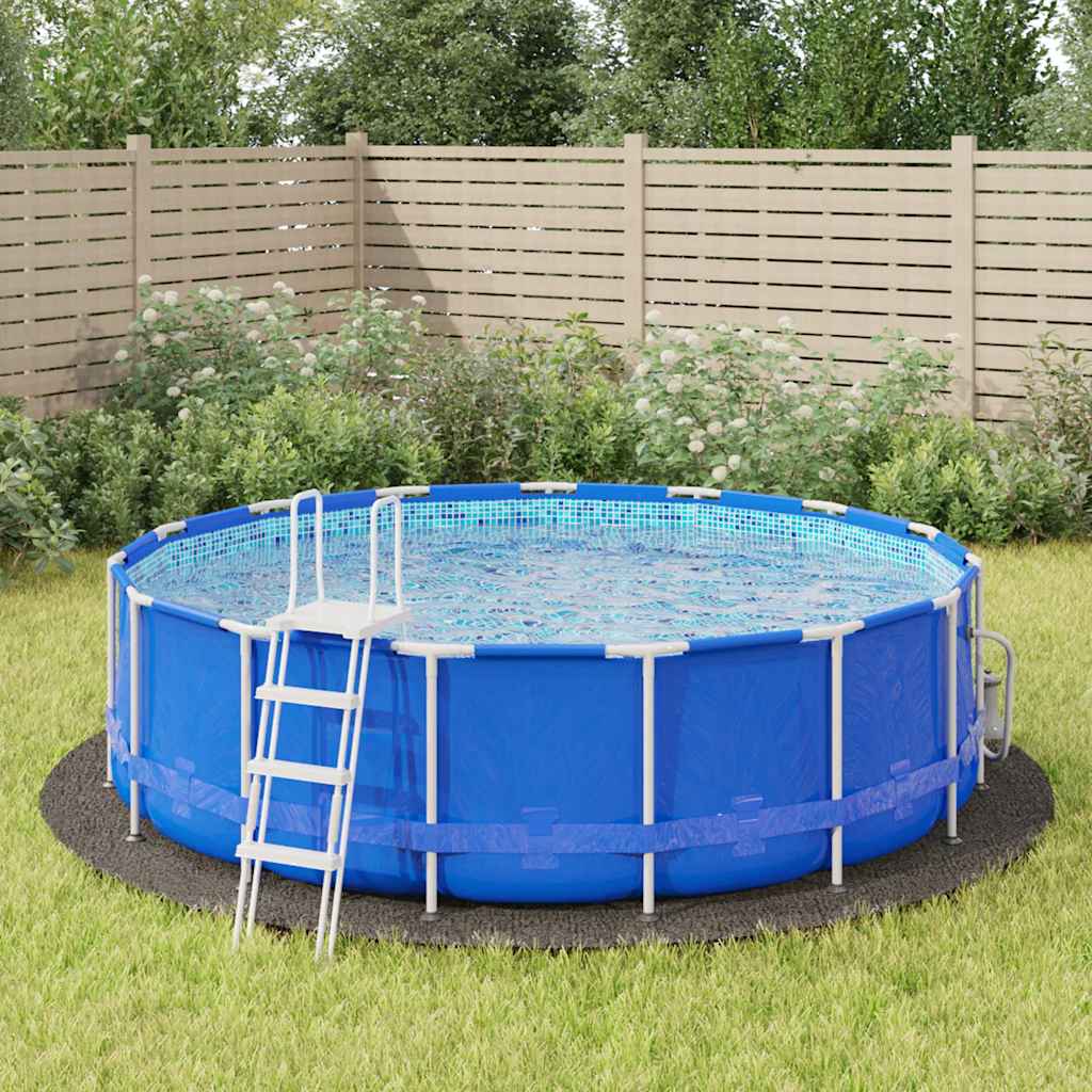 Tapete de chão para piscina geotêxtil de poliéster cinzento claro Ø244cm