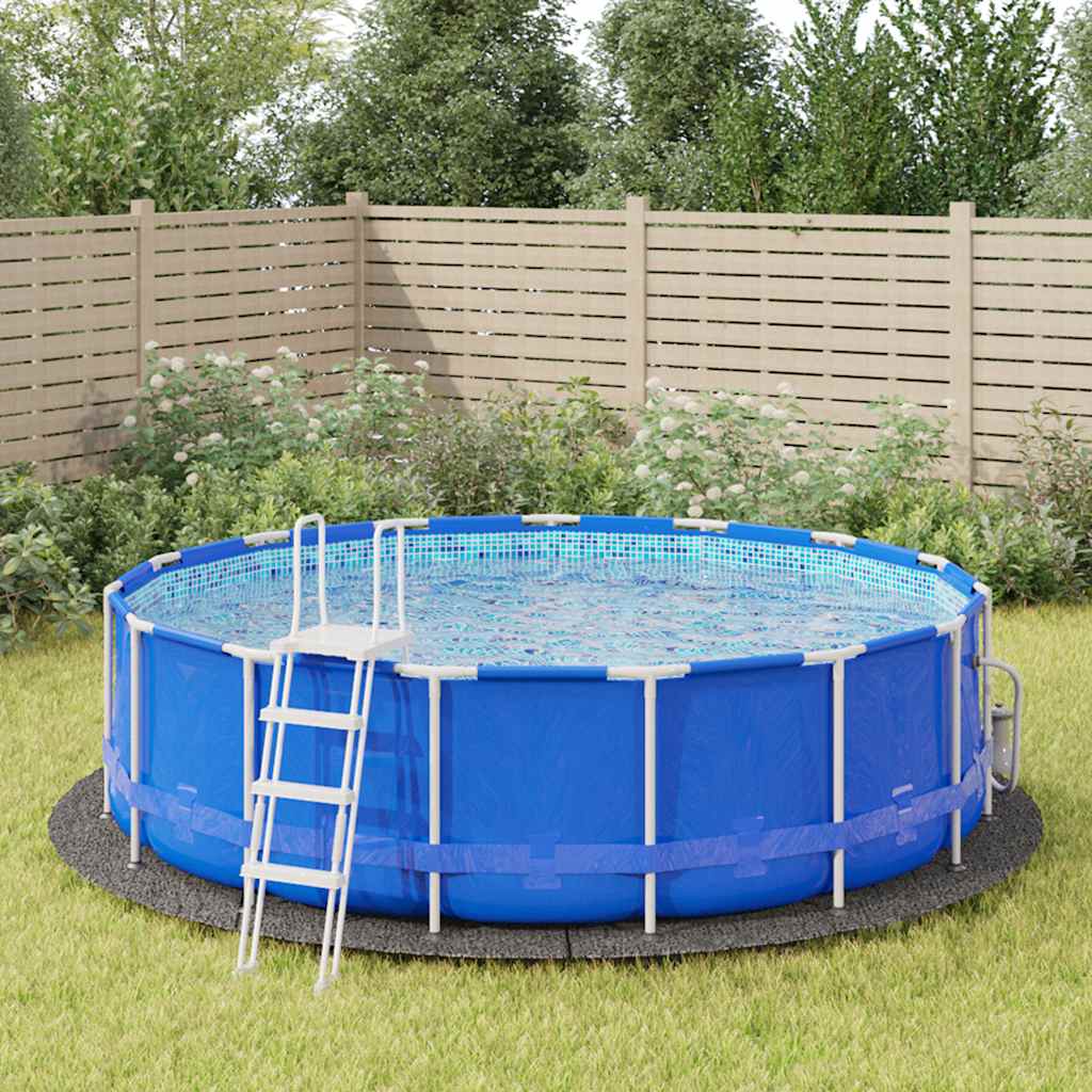 Tapete de chão para piscina geotêxtil de poliéster cinzento claro Ø244cm