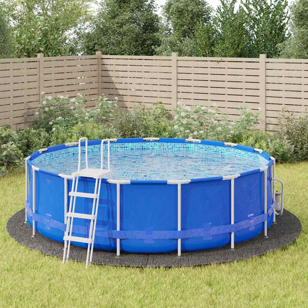 Tapete de chão para piscina geotêxtil de poliéster cinzento claro Ø244cm