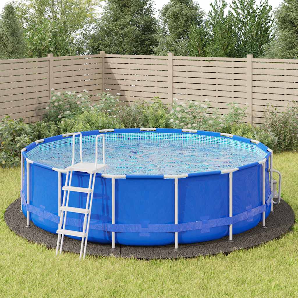 Tapete de chão para piscina geotêxtil de poliéster cinzento claro Ø244cm