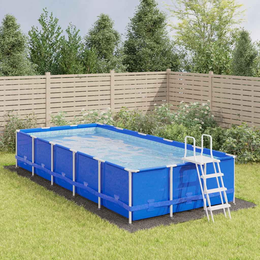 Tapete de chão para piscina geotêxtil de poliéster cinzento claro Ø244cm