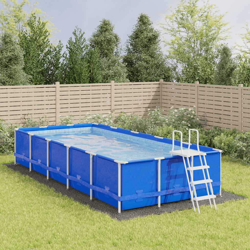 Tapete de chão para piscina geotêxtil de poliéster cinzento claro Ø244cm