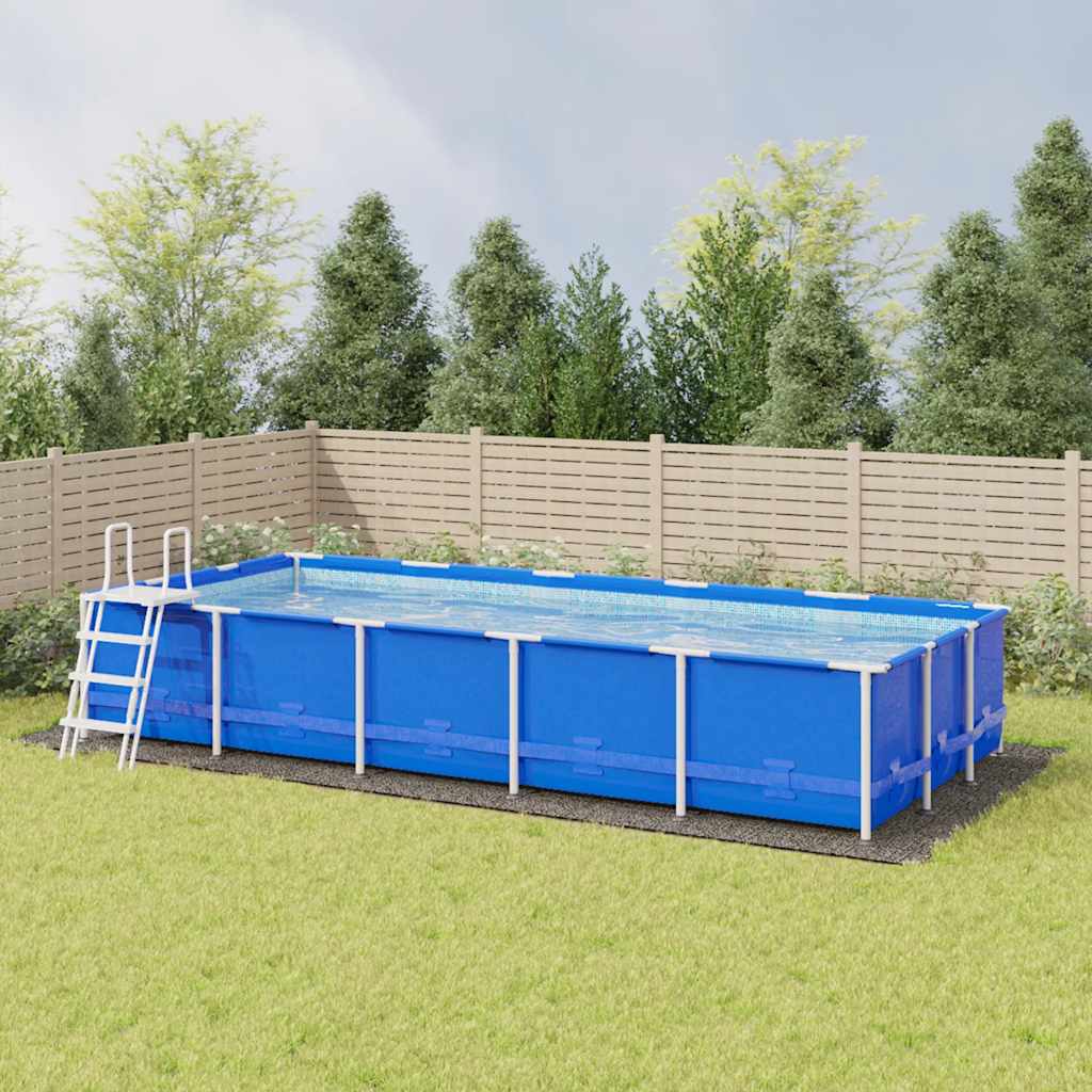 Tapete de chão para piscina geotêxtil de poliéster cinzento claro Ø244cm