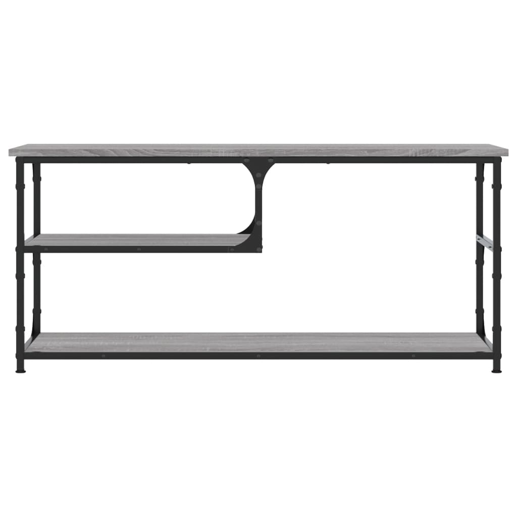 Mueble de TV contrachapada y acero gris Sonoma 103x38x46,5 cm