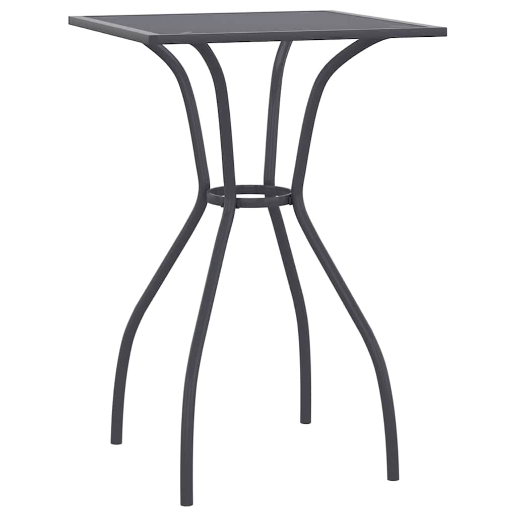 Mesa de jardín de malla de acero gris antracita 50x50x72 cm