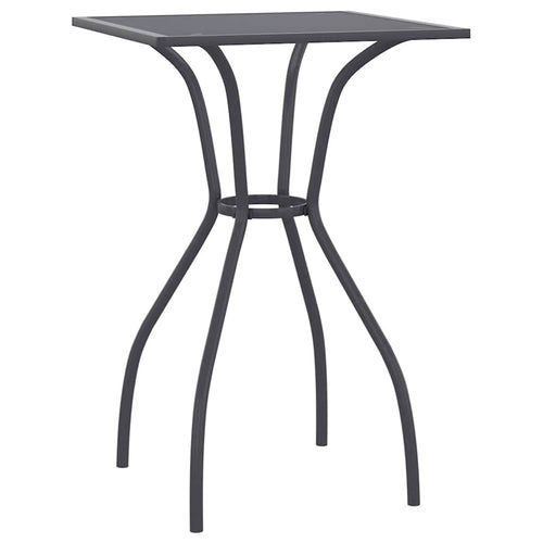 Anthracite Grey Steel Mesh Garden Table 50x50x72 cm