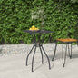 Mesa de jardim de malha de aço cinza antracite 50x50x72 cm