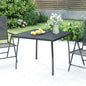 Mesa de jardim de malha de aço cinza antracite 50x50x72 cm