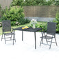 Mesa de jardim de malha de aço cinza antracite 50x50x72 cm