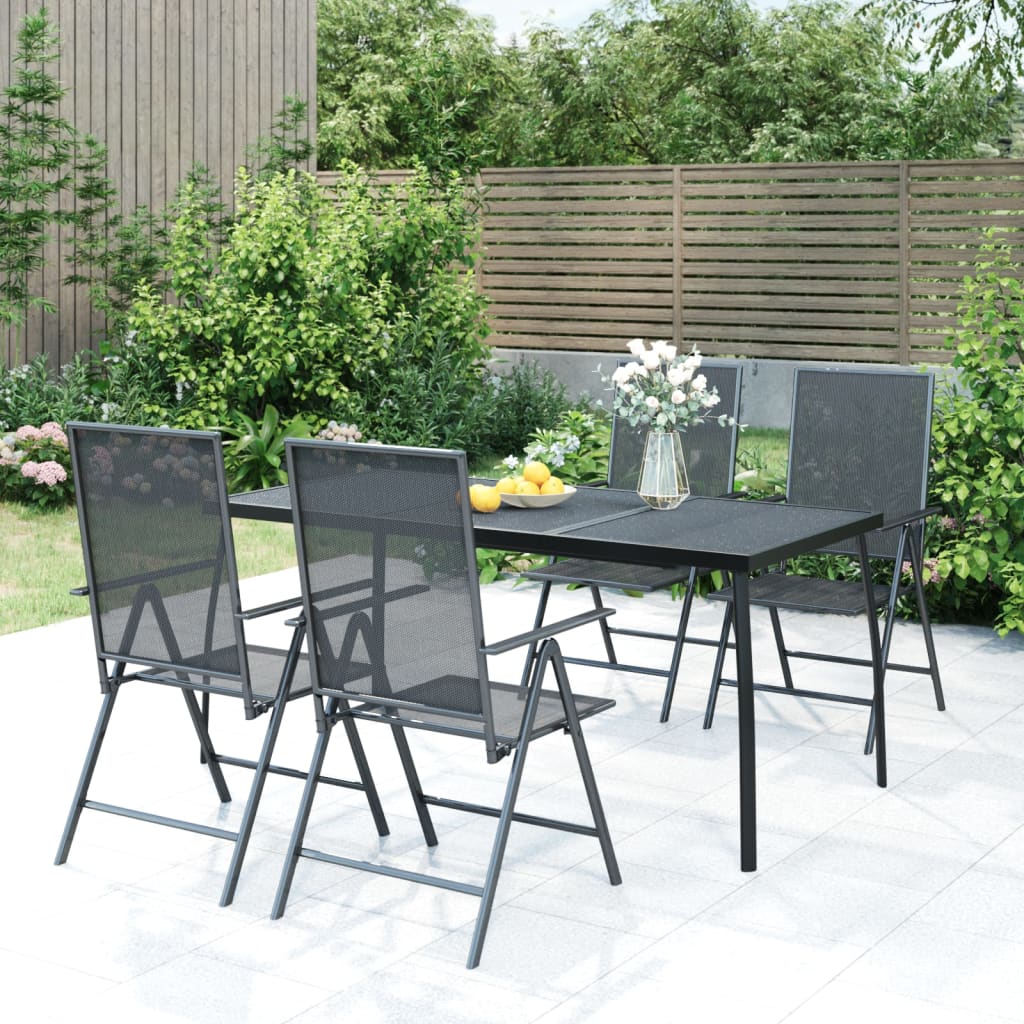 Anthracite Grey Steel Mesh Garden Table 50x50x72 cm
