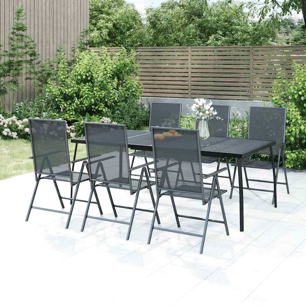Anthracite Grey Steel Mesh Garden Table 50x50x72 cm