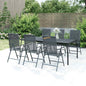 Mesa de jardim de malha de aço cinza antracite 50x50x72 cm