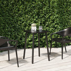 Mesa de jardín acero gris antracita 110x80x71 cm
