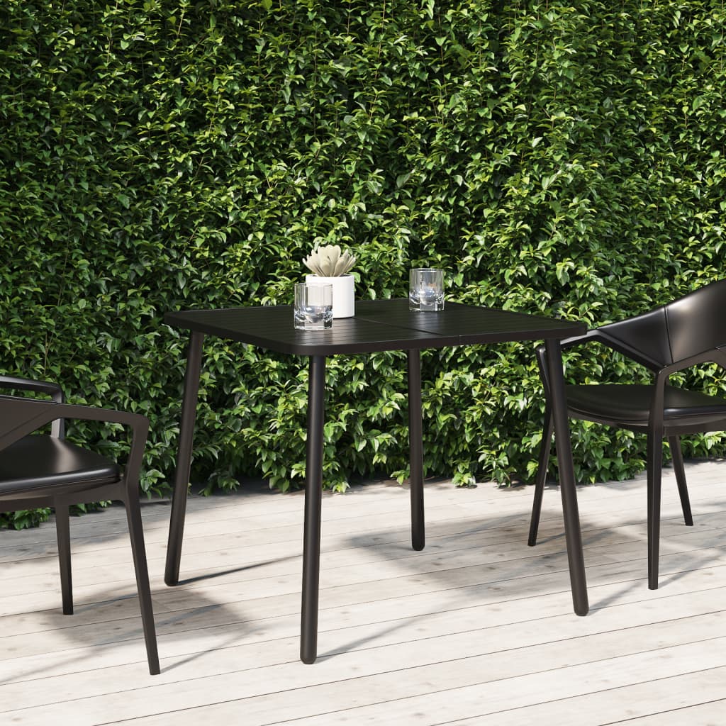 Mesa de jardín acero gris antracita 110x80x71 cm