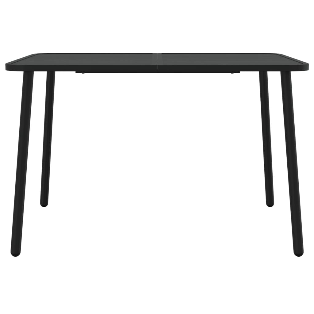 Mesa de jardín acero gris antracita 110x80x71 cm