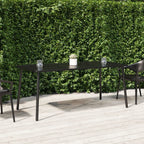 Mesa de jardín acero gris antracita 110x80x71 cm