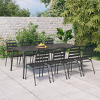 Mesa de jardín acero gris antracita 110x80x71 cm