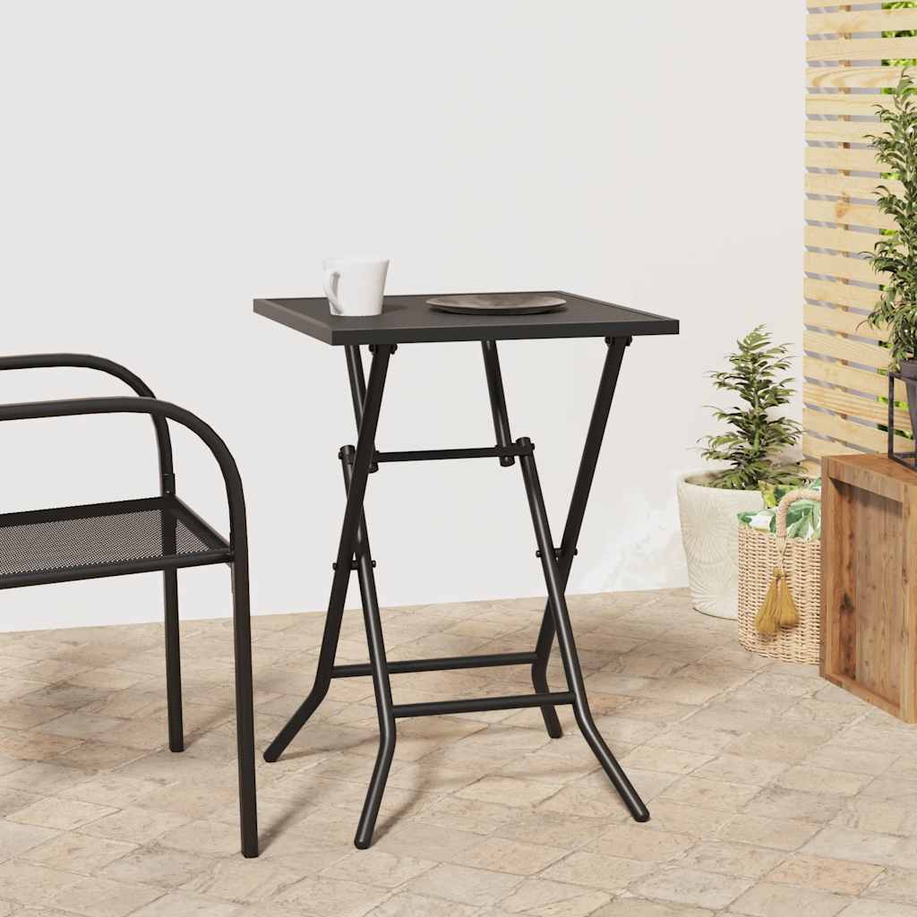 Folding garden table steel mesh anthracite gray 110x80x72 cm